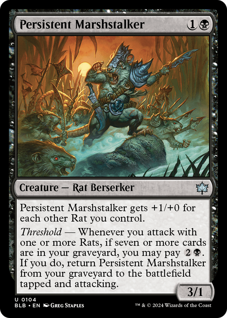 Image of Persistent Marshstalker (BLB-104) - Bloomburrow