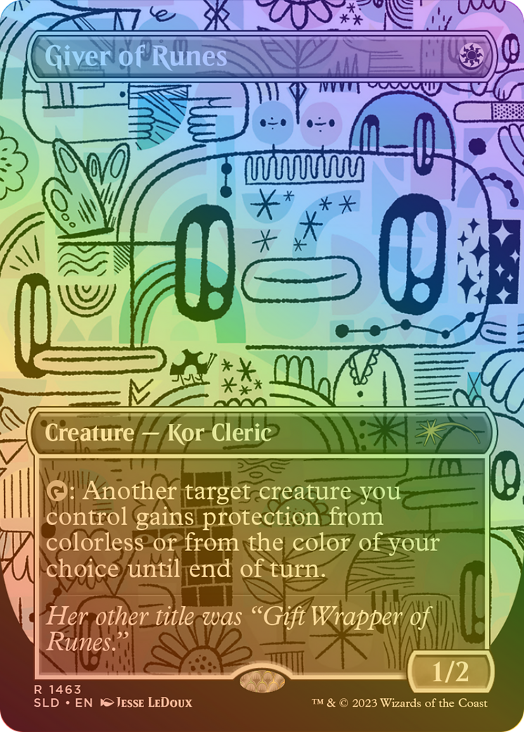 Image of Giver of Runes (Rainbow Foil) (SLD-1463★) - Secret Lair Drop (Borderless) Foil