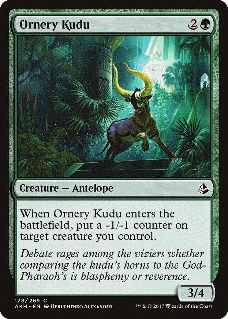 Image of Ornery Kudu (AKH-178) - Amonkhet