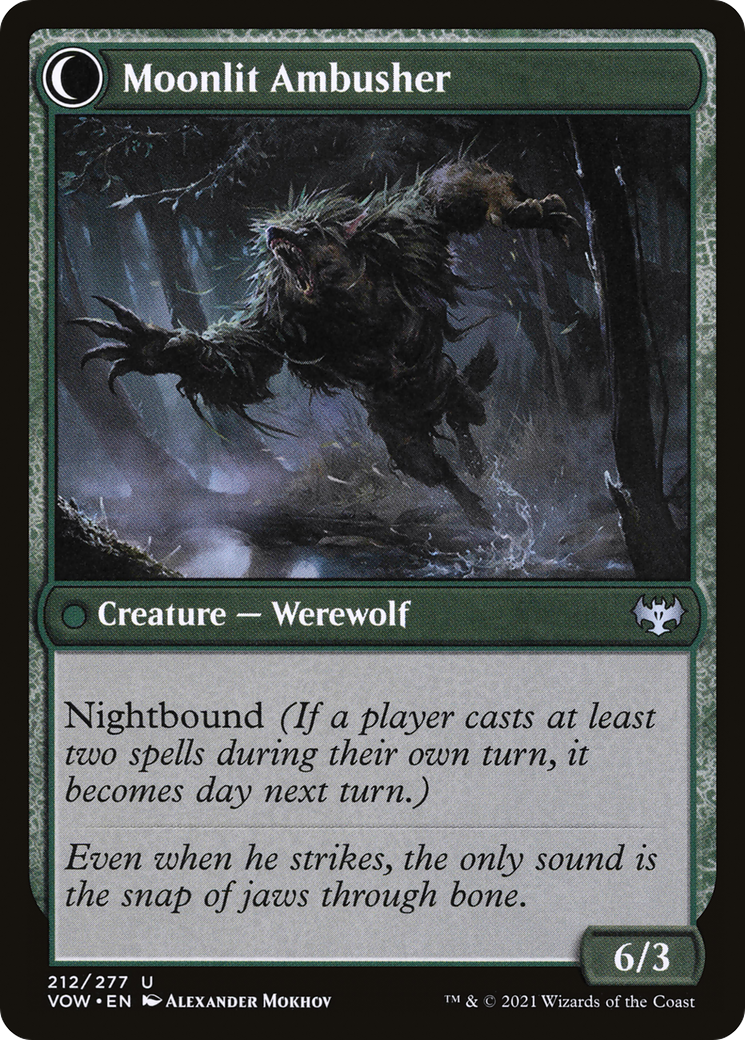 Image of Oakshade Stalker (VOW-212) - Innistrad: Crimson Vow: (Double Faced Transform) Foil