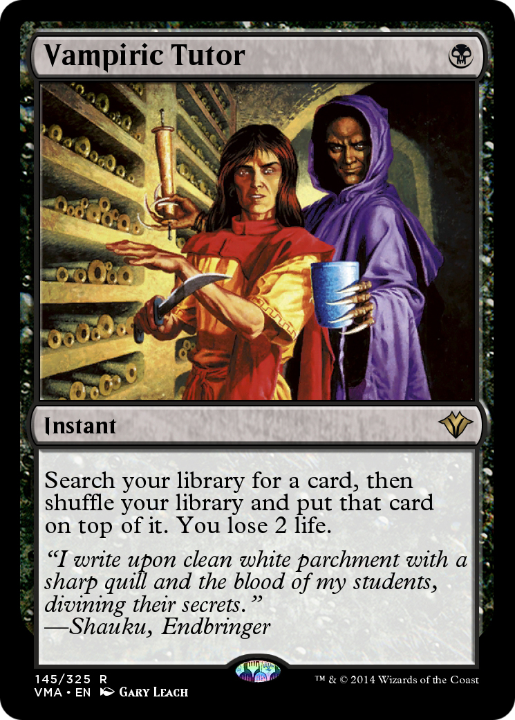 Image of Vampiric Tutor (VMA-145) - Vintage Masters Foil