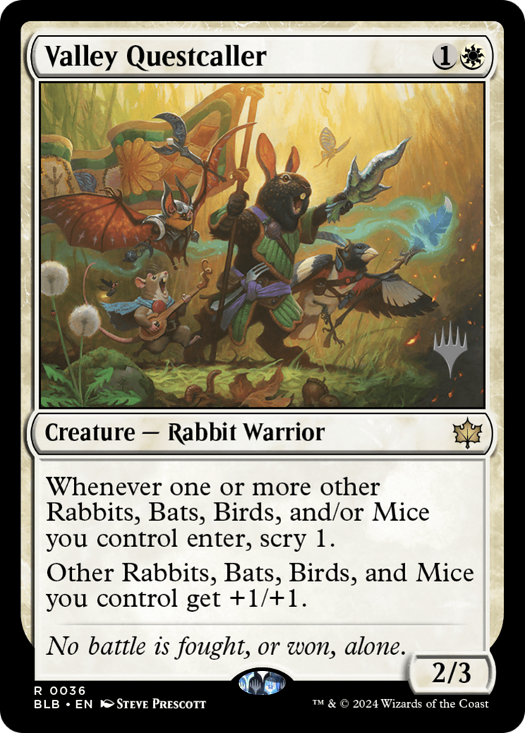 Image of Valley Questcaller (PPBLB-036) - Bloomburrow Promos Foil