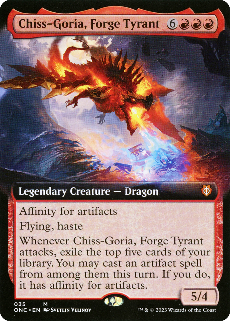 Image of Chiss-Goria, Forge Tyrant (Extended Art) (ONC-035) - Phyrexia: All Will Be One Commander: (Extended Art) Foil