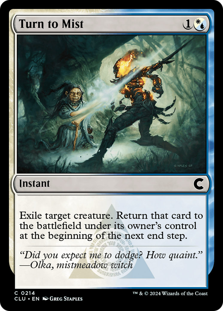 Image of Turn to Mist (CLU-214) - Ravnica: Clue Edition