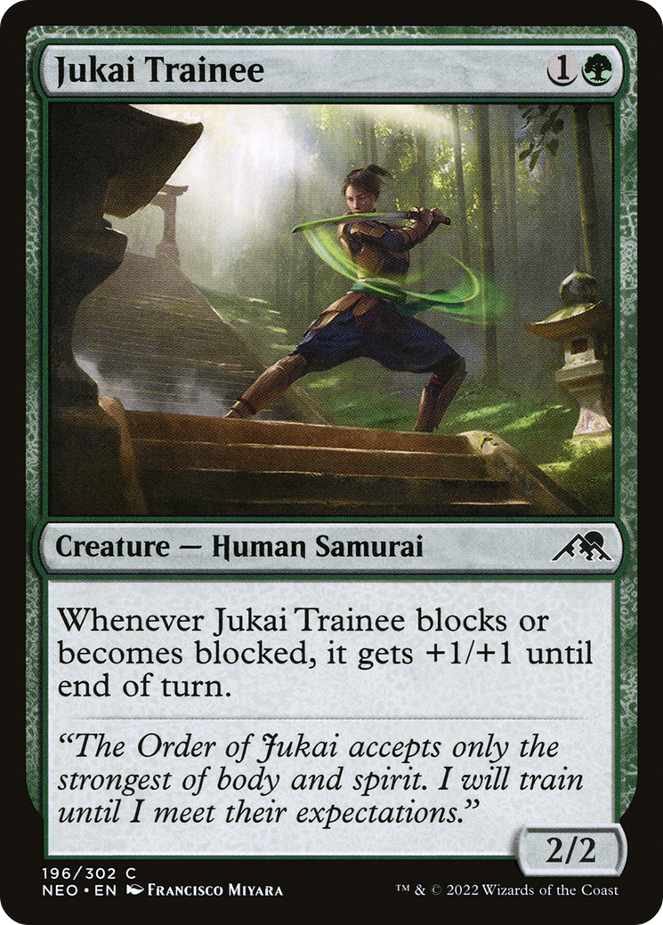 Image of Jukai Trainee (NEO-196) - Kamigawa: Neon Dynasty Foil