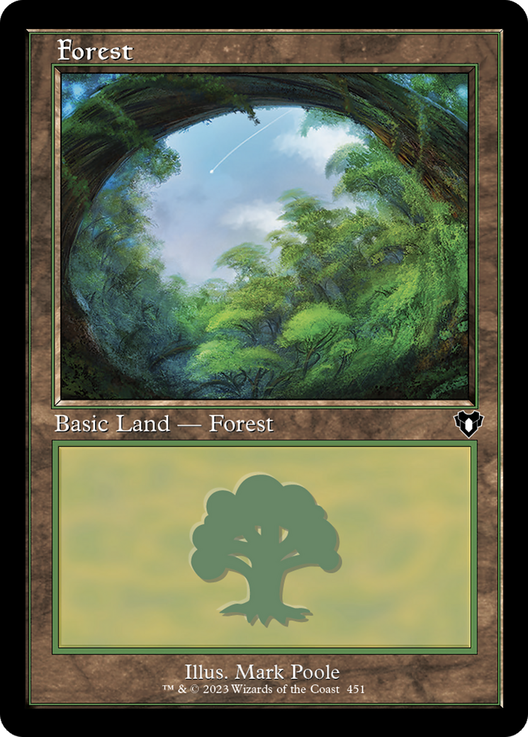Image of Forest (451) (Retro Frame) (CMM-451) - Commander Masters