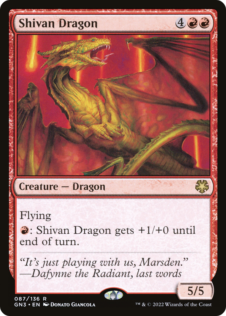 Image of Shivan Dragon (GN3-087) - Game Night: Free-for-All