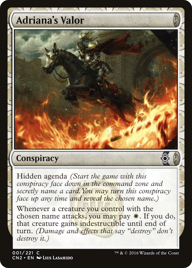 Image of Adriana's Valor (CN2-001) - Conspiracy: Take the Crown: (draft)