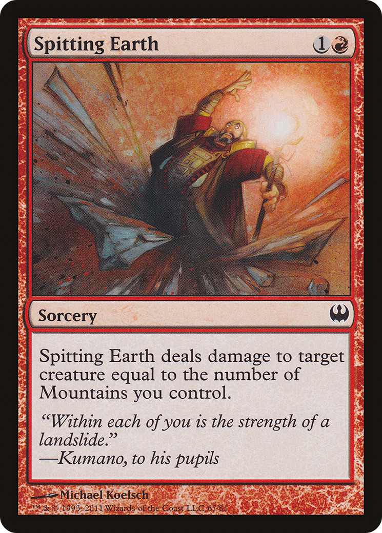 Image of Spitting Earth (DDG-067) - Duel Decks: Knights vs. Dragons