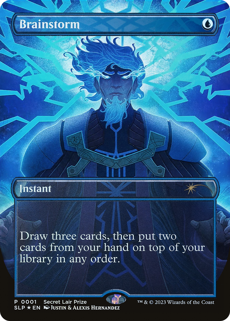 Image of Brainstorm (SLP-001) - Secret Lair Showdown (Borderless) Foil