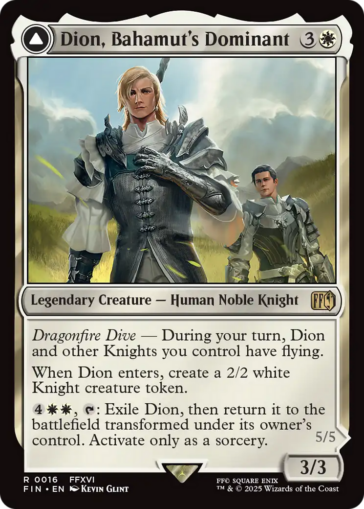Image of Dion, Bahamut's Dominant (FIN-016) - FINAL FANTASY: (enchantment) Foil