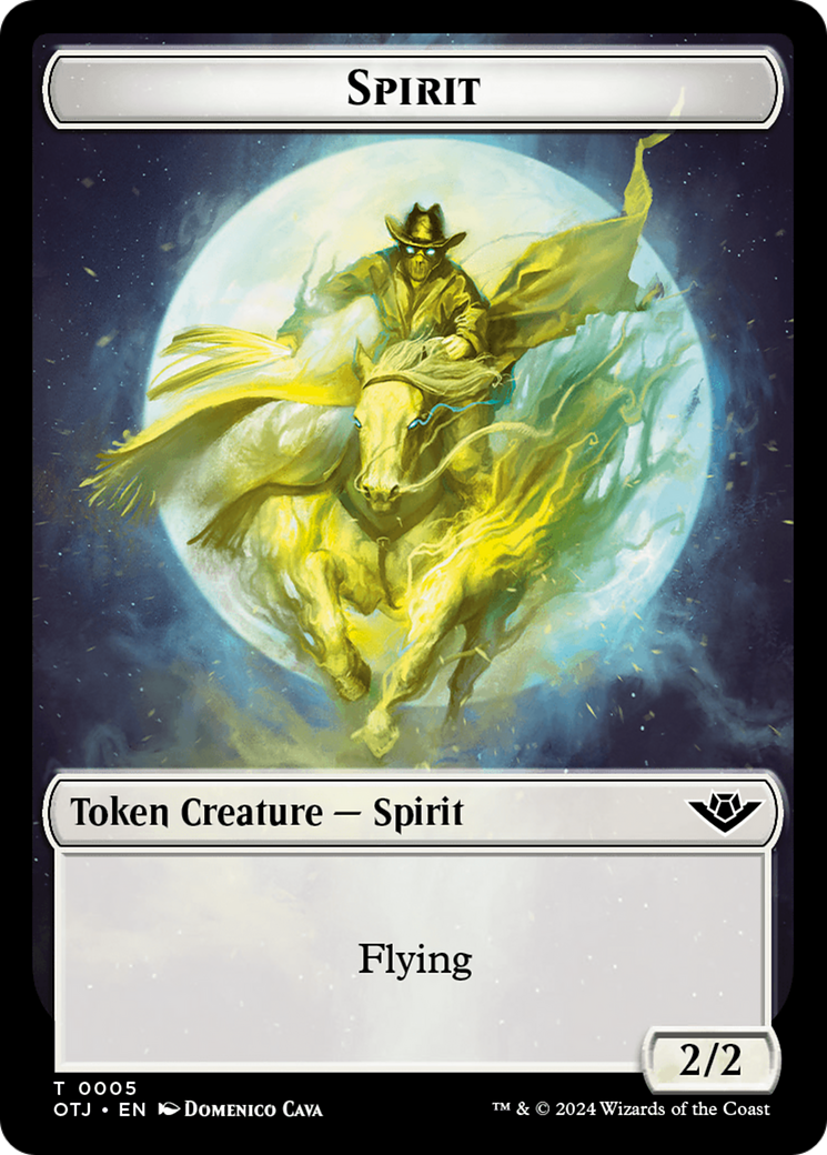 Image of Spirit (TOTJ-005) - Outlaws of Thunder Junction Tokens Foil