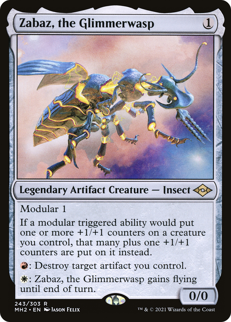 Image of Zabaz, the Glimmerwasp (MH2-243) - Modern Horizons 2 Foil