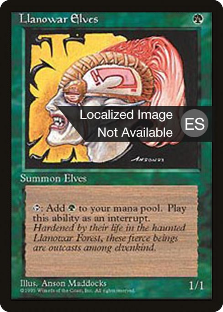 Image of Llanowar Elves (4BB-145) - Fourth Edition Foreign Black Border