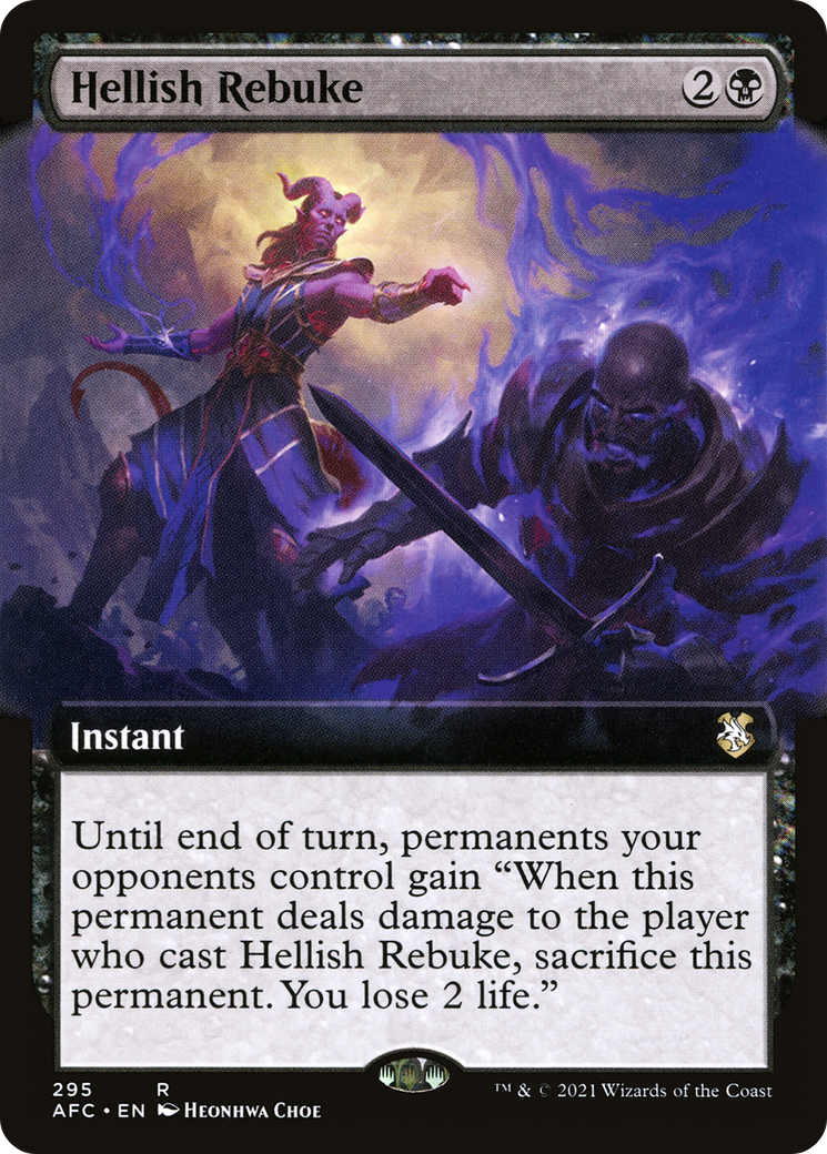 Image of Hellish Rebuke (Extended Art) (AFC-295) - Forgotten Realms Commander: (Extended Art)