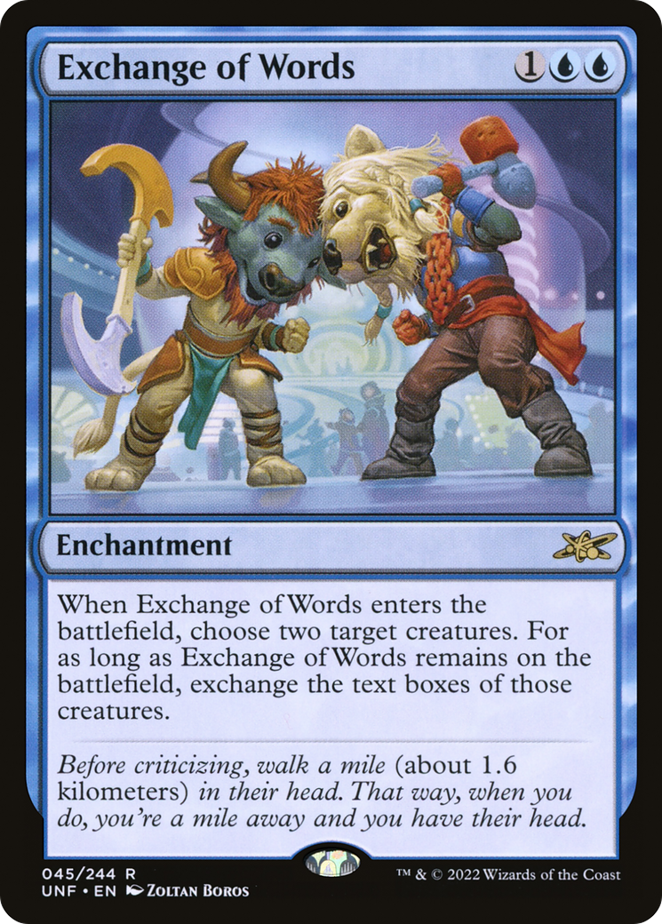 Image of Exchange of Words (UNF-045) - Unfinity Foil