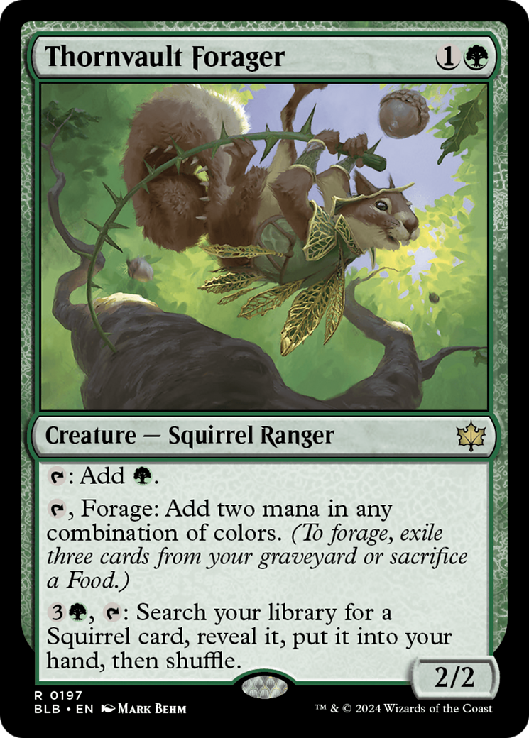 Image of Thornvault Forager (BLB-197) - Bloomburrow Foil