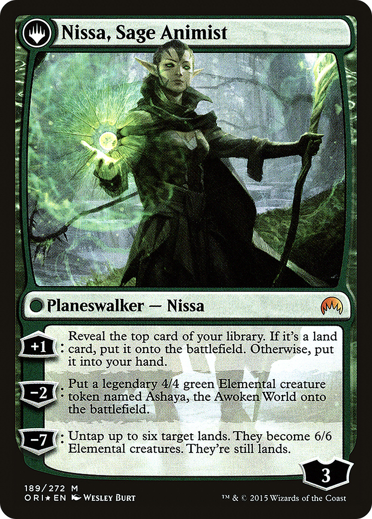 Image of Nissa, Vastwood Seer (PRE-189) - Magic Origins Promos: (originpwdfc) Foil