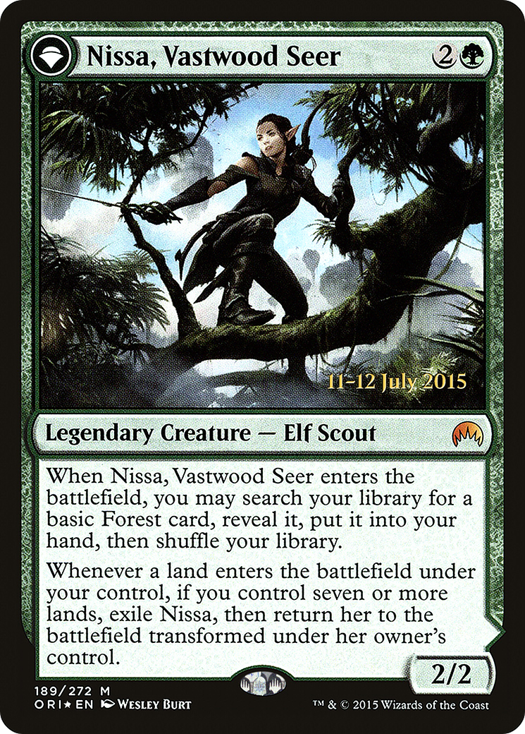 Image of Nissa, Vastwood Seer (PRE-189) - Magic Origins Promos: (originpwdfc) Foil