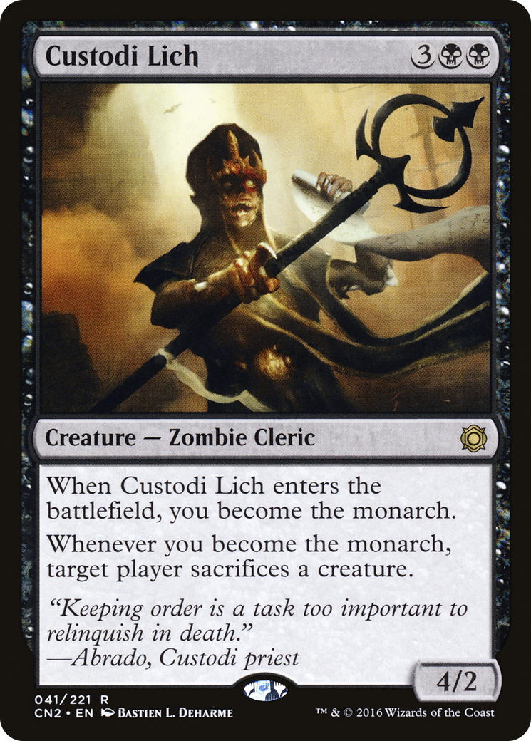Image of Custodi Lich (CN2-041) - Conspiracy: Take the Crown Foil