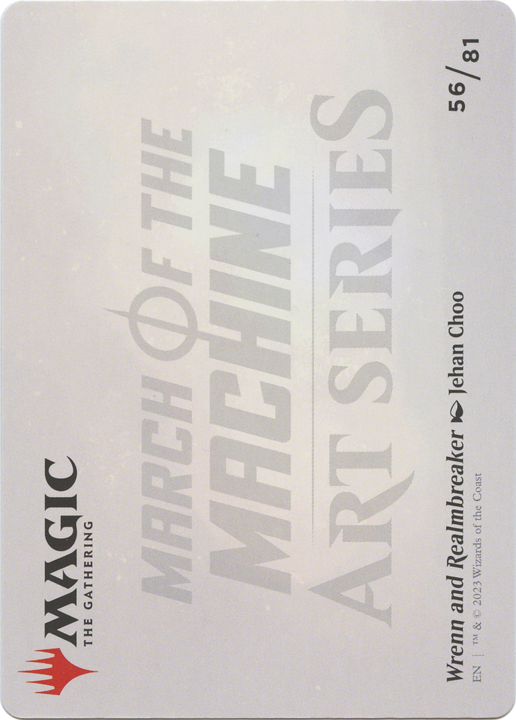 Image of Wrenn and Realmbreaker // Wrenn and Realmbreaker (AMOM-056) - March of the Machine Art Series (Borderless) Foil
