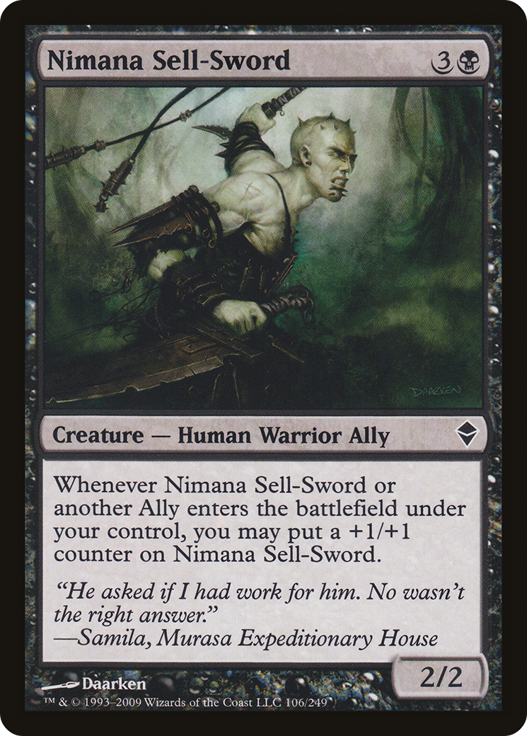 Image of Nimana Sell-Sword (ZEN-106) - Zendikar Foil