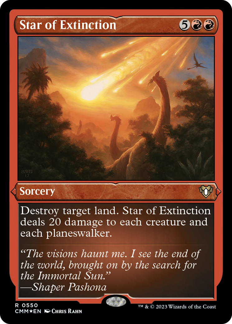 Image of Star of Extinction (CMM-550) - Commander Masters Etched Foil