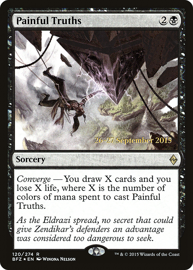 Image of Painful Truths (PRE-120S) - Battle for Zendikar Promos Foil