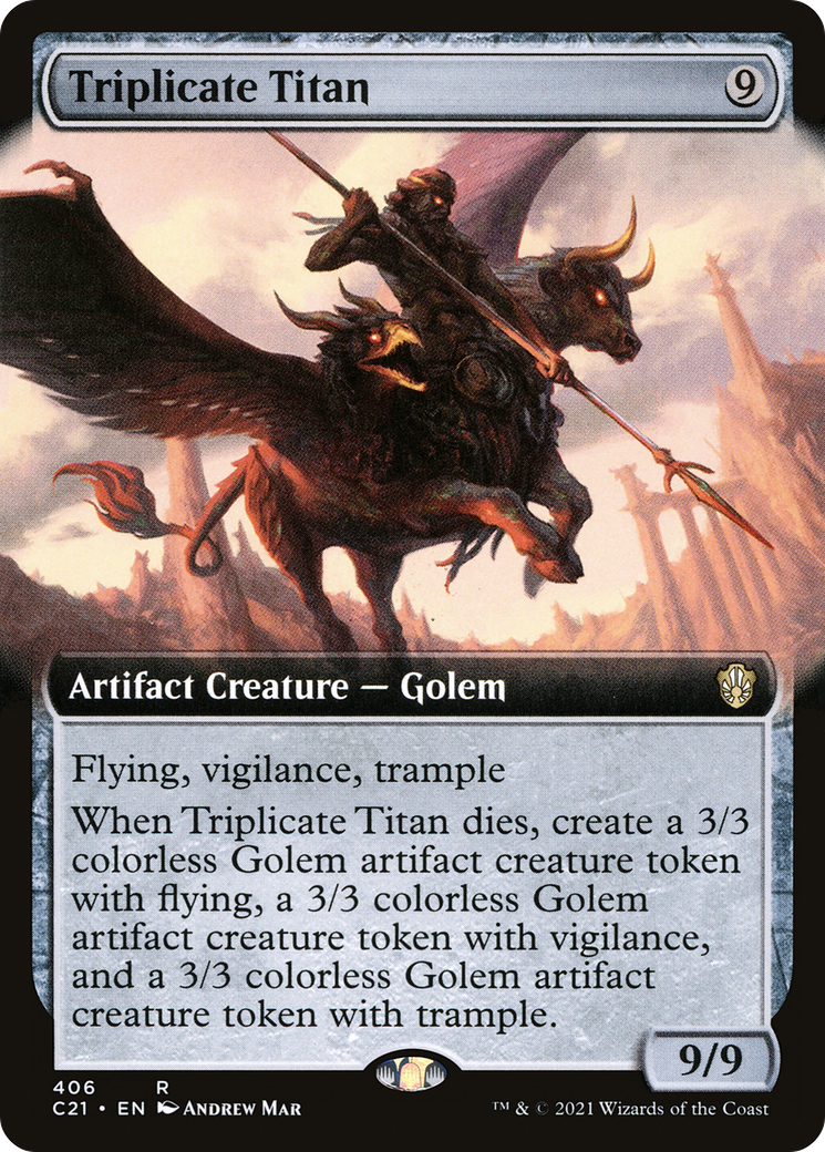 Image of Triplicate Titan (Extended Art) (C21-406) - Commander 2021: (Extended Art)
