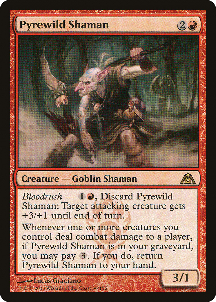 Image of Pyrewild Shaman (DGM-036) - Dragon's Maze Foil