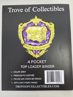 Image of TroveOfCollectibles 4 pocket Binder Gray