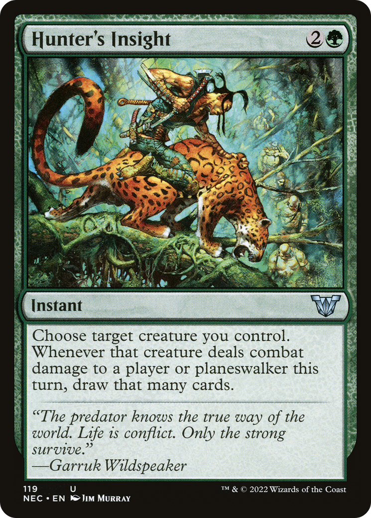 Image of Hunter's Insight (NEC-119) - Neon Dynasty Commander