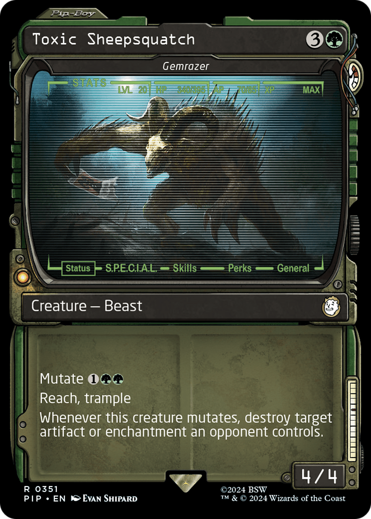 Image of Toxic Sheepsquatch - Gemrazer (Showcase) (PIP-351) - Fallout / Toxic Sheepsquatch: (Showcase)