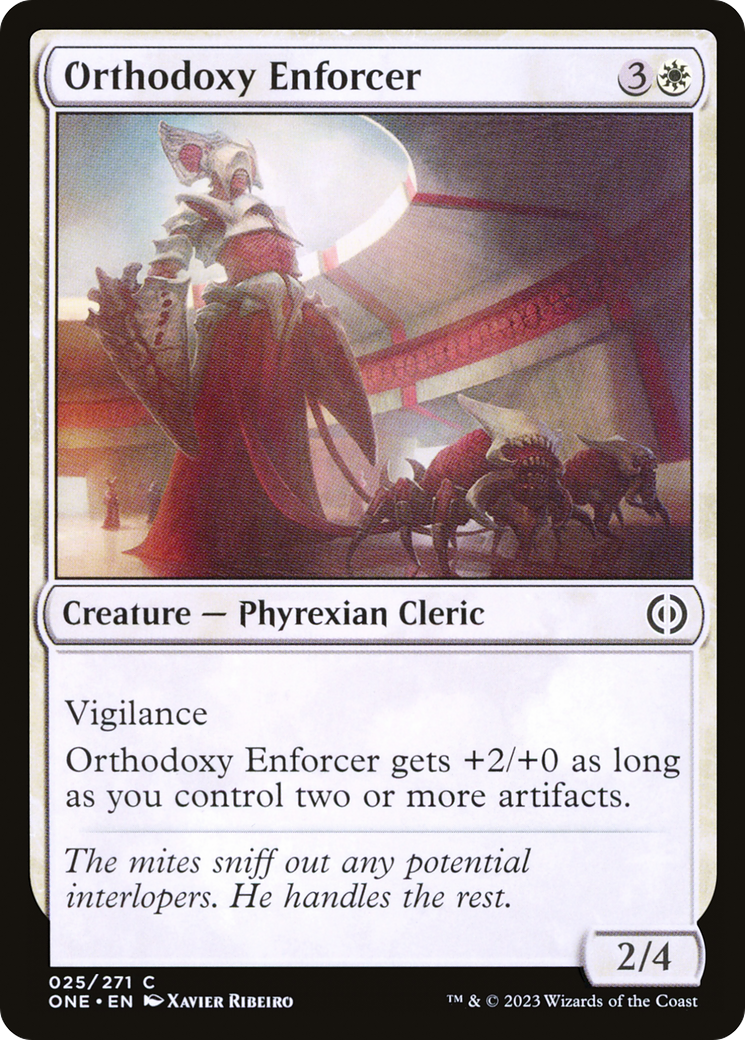 Image of Orthodoxy Enforcer (ONE-025) - Phyrexia: All Will Be One