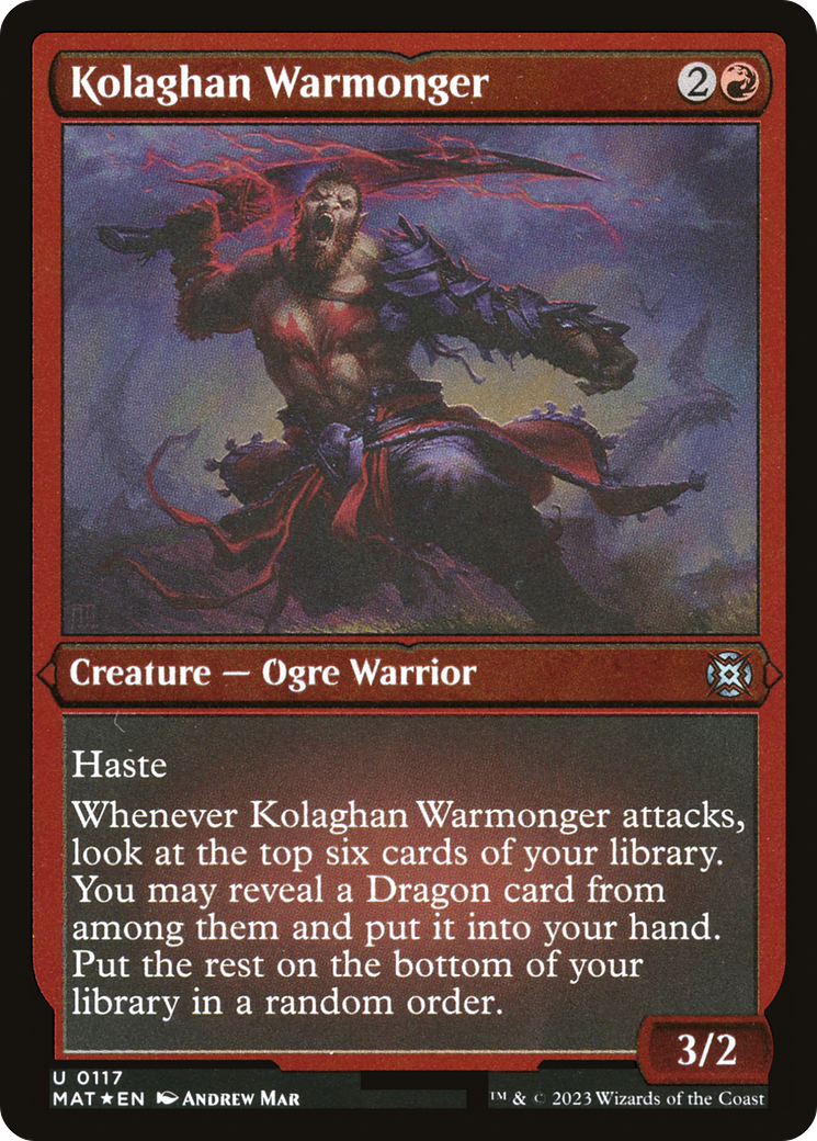 Image of Kolaghan Warmonger (MAT-117) - March of the Machine: The Aftermath Etched Foil