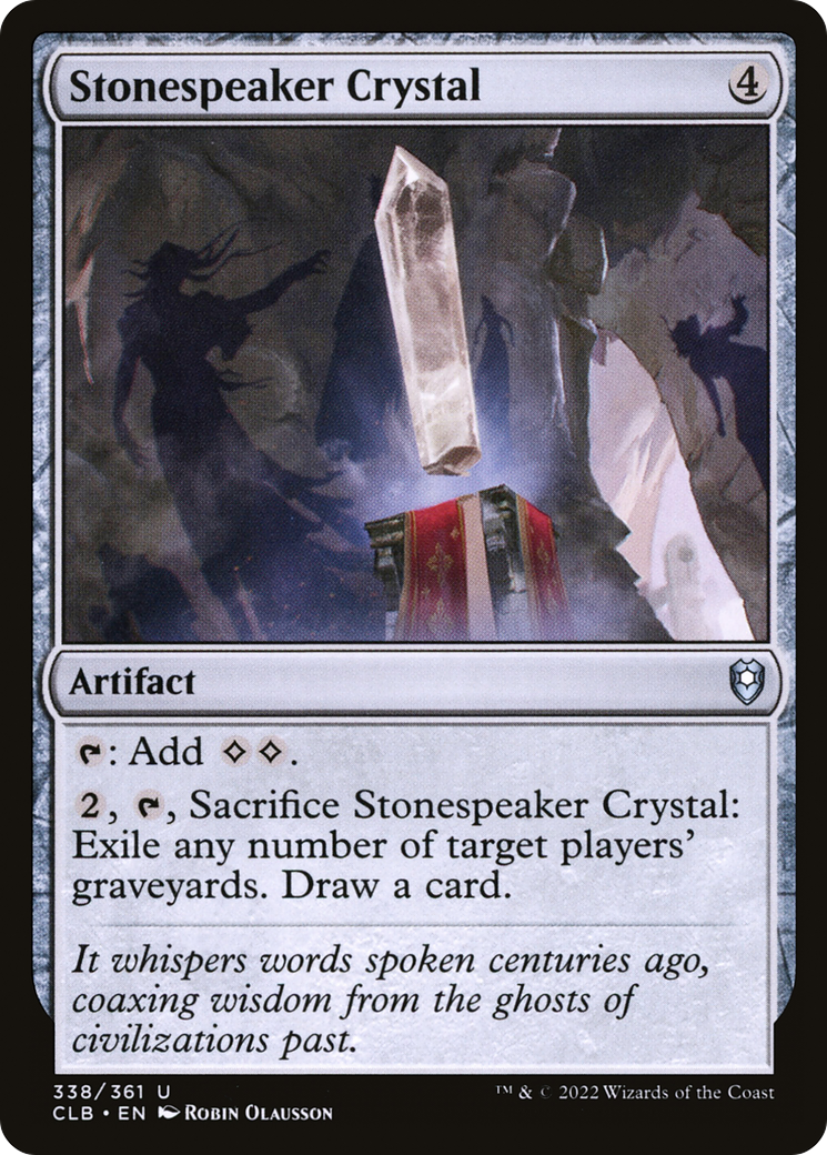 Image of Stonespeaker Crystal (CLB-338) - Commander Legends: Battle for Baldur's Gate Foil