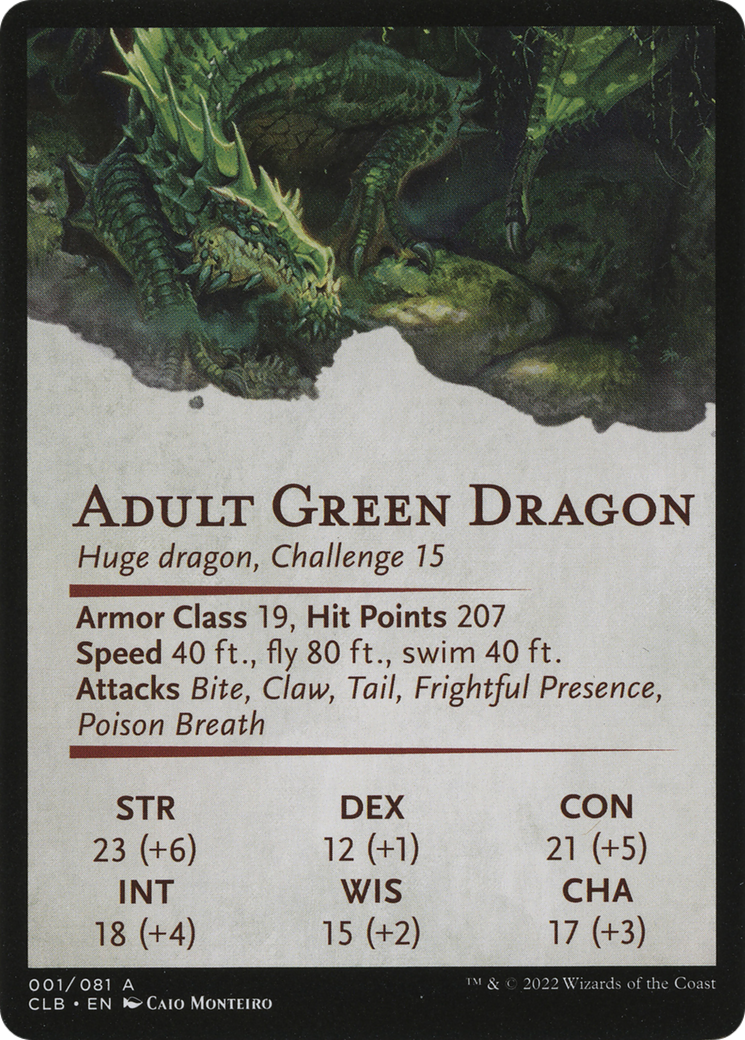 Image of Lurking Green Dragon // Lurking Green Dragon (ACLB-001) - Battle for Baldur's Gate Art Series (Borderless)