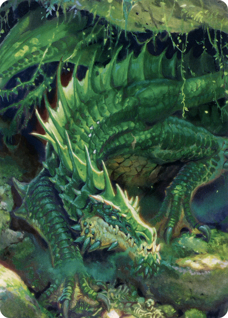 Image of Lurking Green Dragon // Lurking Green Dragon (ACLB-001) - Battle for Baldur's Gate Art Series (Borderless)