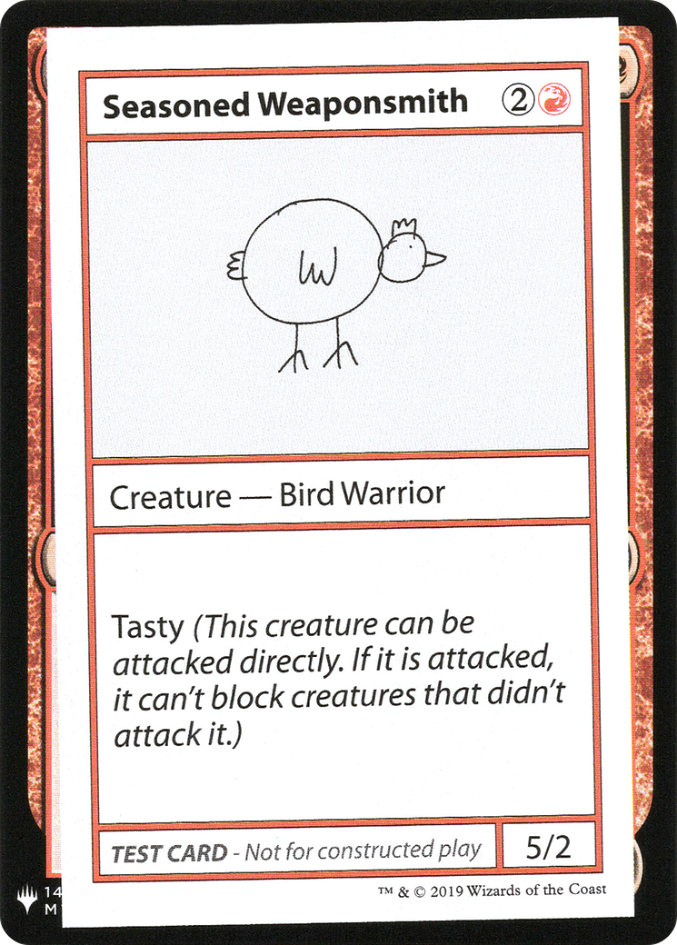 Image of Seasoned Weaponsmith (CMB1-063) - Mystery Booster Playtest Cards 2019