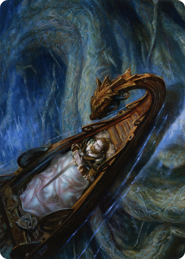 Image of Funeral Longboat // Funeral Longboat (ASKHM-068) - Art Series: Kaldheim (Borderless) Foil