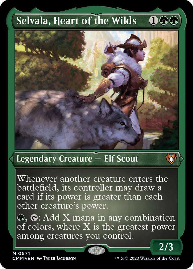 Image of Selvala, Heart of the Wilds (CMM-571) - Commander Masters Etched Foil