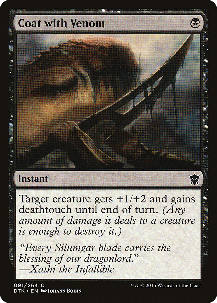 Image of Coat with Venom (DTK-091) - Dragons of Tarkir Foil