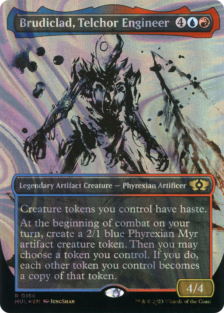 Image of Brudiclad, Telchor Engineer (Halo Foil) (MUL-166) - Multiverse Legends: (Showcase) (Borderless) Foil
