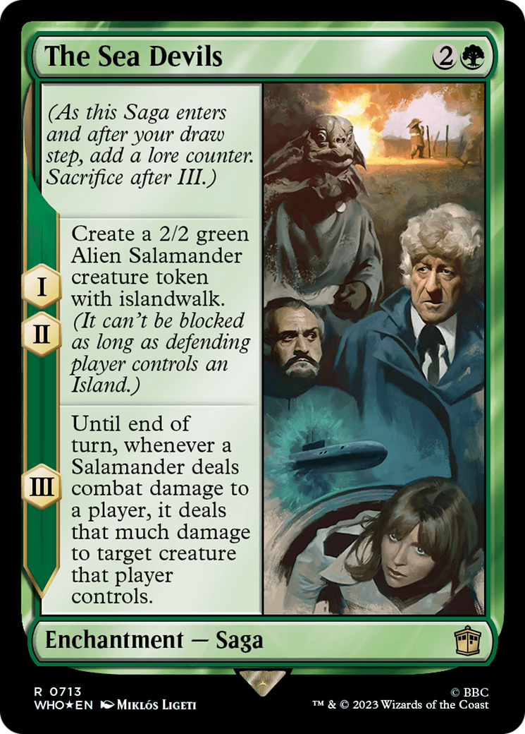 Image of The Sea Devils (Surge Foil) (WHO-713) - Doctor Who Foil
