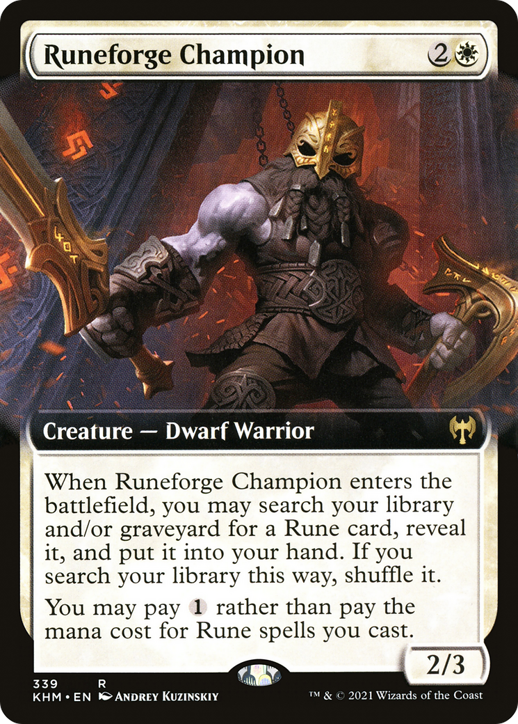 Image of Runeforge Champion (Extended Art) (KHM-339) - Kaldheim: (Extended Art) Foil