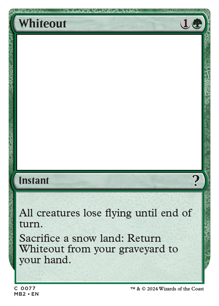 Image of Whiteout (White Border) (MB2-077) - Mystery Booster 2