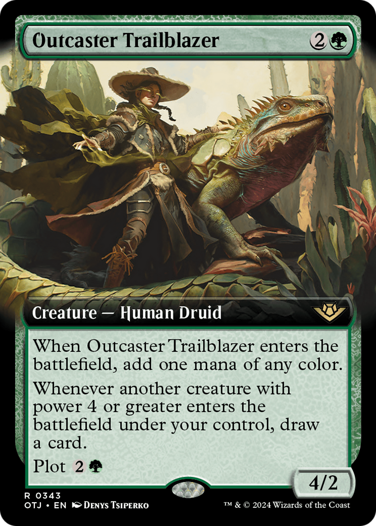 Image of Outcaster Trailblazer (Extended Art) (OTJ-343) - Outlaws of Thunder Junction: (Extended Art) Foil