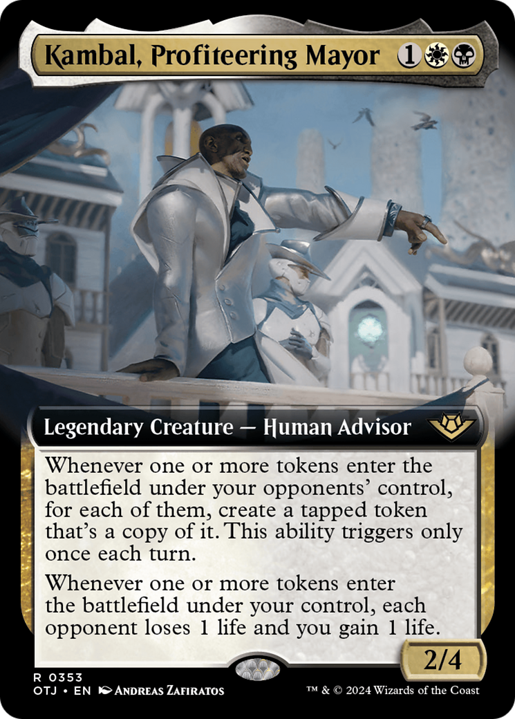 Image of Kambal, Profiteering Mayor (Extended Art) (OTJ-353) - Outlaws of Thunder Junction: (Extended Art)