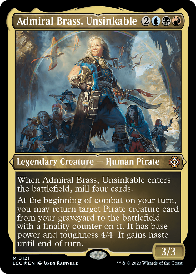 Image of Admiral Brass, Unsinkable (Display Commander) - Thick Stock (LCC-121) - The Lost Caverns of Ixalan Commander Foil