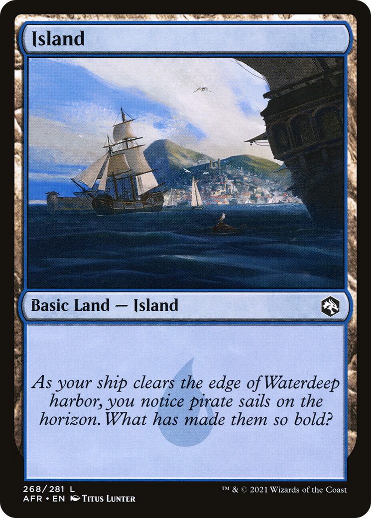 Image of Island (268) (AFR-268) - Adventures in the Forgotten Realms Foil